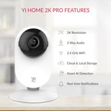 Pro 𝟮𝗸 3PC Home Security Camera, Indoor Camera with Person, Vehicle, Animal Smart Detection, Phone App for Baby, Pet, Dog Monitoring, Works with Alexa and Google Assistant