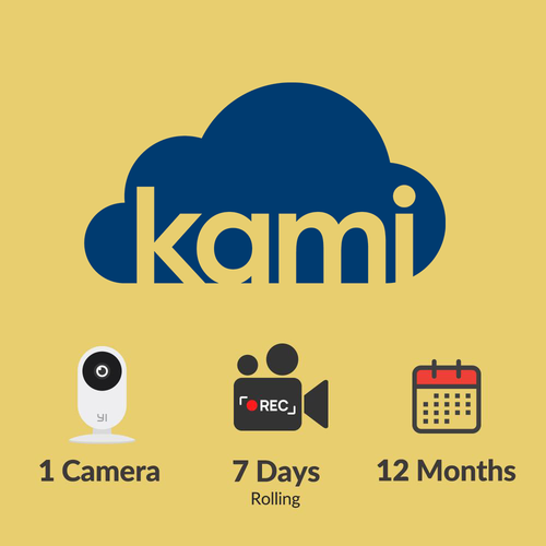 Kami Cloud - 1 camera - 7 days rolling - 12 months